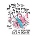 (2 Pack) Remembrance Stickers - Memorial Stickers - Daughter Loss Stickers - 5" On Longest Side - Sticks to Smooth Flat Surfaces - Made in USA - BMCS6079