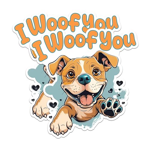 (2 Packs) I Woof You Dog Breed Magnets - I Woof You Cute Dog Magnets - 5 Inches On Longest Side - Premium Magnet - for Fridges, Toolboxes, Cars - Made in USA - MAG2363