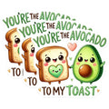 (3 Pack) Avocado Toast Decals - Cute Food Stickers - Laptop Decal - 3 Inches On Longest Side - Easy Peel & Apply - Made in USA - 3MCS2130