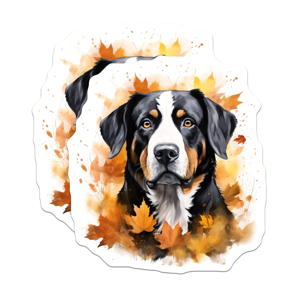 (2 Pack) Bernese Mountain Dog Magnets - Autumn Fall Dog Decor - Pet Refrigerator Items - 5 Inches On Longest Side - Thick Durable Magnet - Made in USA - MAG24693