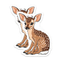 (2 Pack) Cute Fawn Magnets - Woodland Animal Decor - Nursery Refrigerator Magnet - 5 Inches On Longest Side - Thick Durable Magnet - Made in USA - MAG38243