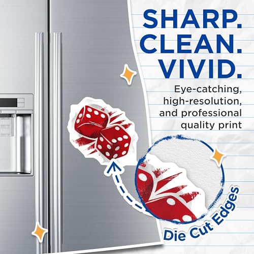(2 Pack) Dice Magnets - Lucky Dice - Red Dice - Game Night Decor - Refrigerator Magnets - 5" On Longest Side - for Cars, Fridges, Toolboxes - Made in USA - MAG6640