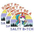 (3 Pack) Salty Unicorn Decals - Funny Animal Stickers - Offensive Laptop Decal - 3 Inches On Longest Side - Easy Peel & Apply - Made in USA - 3MCS6574