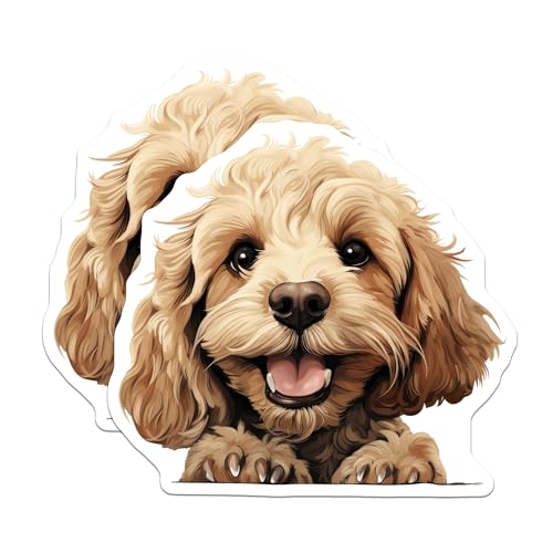 (2 Pack) Puppy Decor Magnet - Pet Lovers Home Decor - 5" On Longest Side - Sticks to Smooth Flat Surfaces - Made in USA - MAG9938