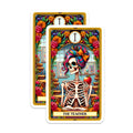 (2 Pack) Skeleton Teacher Magnets - Quirky Classroom Decor - Funny Educator Tarot Card - 5 Inches On Longest Side - Thick Durable Magnet - Made in USA - MAG22102