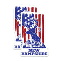 (2 Pack) New Hampshire Magnets - Deer Antler Flag Art - Mountains Forest Hunter Decor - USA State Souvenir - 5 Inches On Longest Side - Thick Durable Magnet - Made in USA - MAG20345