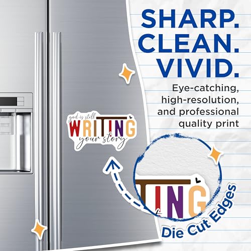 (2 Pack) Inspirational Quote Magnets - God is Still Writing Your Story - Motivational - Encouragement - 5" On Longest Side - for Cars, Fridges, Toolboxes - Made in USA - MAG7140