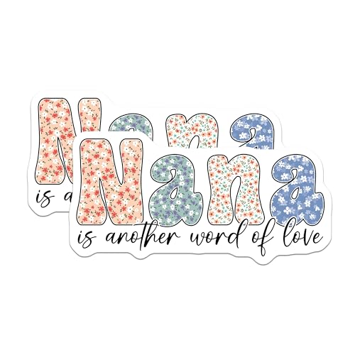 (2 Pack) a Magnets - Another Word of Love - Floral a Decor for Grandma - 5" On Longest Side - for Cars, Fridges, Toolboxes - Made in USA - MAG8184