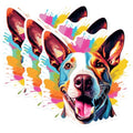 (3 Pack) Bull Terrier Decals - Colorful Dog Stickers - Laptop Decals - 3 Inches On Longest Side - Easy Peel & Apply - Made in USA - 3MCS0673