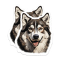 (2 Pack) Siberian Husky Magnets - Dog Lover Decor - Pet Owner Happy Home - 5 Inches On Longest Side - Thick Durable Magnet - Made in USA - MAG28920