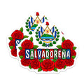 (2 Pack) Salvadoreña El Salvador National Magnets - Central American Heritage Emblem - Patriotic Roses Latina Culture - 5 Inches On Longest Side - Thick Durable Magnet - Made in USA - MAG23680