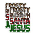 (2 Pack) Christian Christmas Magnets - Holiday Plaid Leopard Rudolph Santa Jesus - Refrigerator Locker Decor - 5 Inches On Longest Side - Thick Durable Magnet - Made in USA - MAG26360