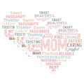 (3 Pack) Mom Word Art Decals - Mother's Day - Laptop Decal- 3 Inches On Longest Side - Easy Peel & Apply - Made in USA - 3MCS5966