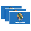 (3 Pack) Oklahoma Flag Decals - State Pride - Oklahoma Souvenir - 3 Inches On Longest Side - Easy Peel & Apply - Made in USA - 3MCS0208