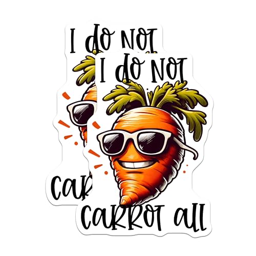 (2 Pack) Funny Carrot Magnets Magnets - Kitchen Decor - 5" On Longest Side - Made in USA - Sticks to Refrigerators & Metal Surfaces - MAG8790