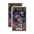 (2 Pack) Skeleton Bear Tarot Stickers - Mystical Bear Skeleton Stickers - Unique Tarot Card Bear Stickers - 5" On Longest Side - Sticks to Smooth Flat Surfaces - Made in USA - BMCS3708