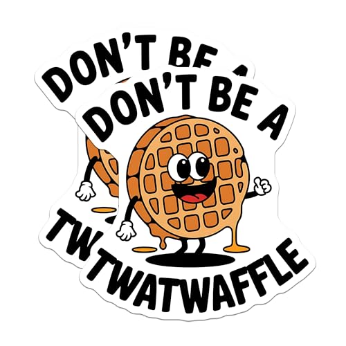 (2 Pack) Dont Be a Twatwaffle Magnets - Funny Quote - Unique Magnet for Fridge - Humor Magnet - Fun Kitchen Decor - 5" On Longest Side - for Cars, Fridges, Toolboxes - Made in USA - MAG6694
