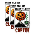 (3 Pack) Halloween Decals - Pumpkin Skeleton - Coffee Laptop - 3 Inches On Longest Side - Easy Peel & Apply - Made in USA - 3MCS8541