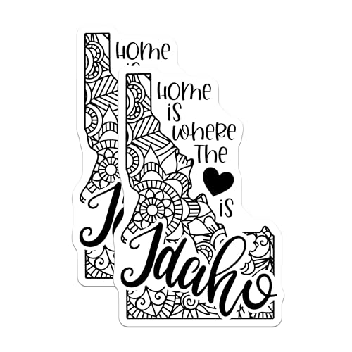 (2 Pack) Idaho State Magnets Magnets - Home is Where The Heart is - State Love - 5" On Longest Side - Made in USA - Sticks to Refrigerators & Metal Surfaces - MAG9058