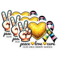 (3 Pack) Ehlers Danlos Syndrome Awareness Decals - Peace Love Cure - Laptop Decal - 3 Inches On Longest Side - Easy Peel & Apply - Made in USA - 3MCS6966
