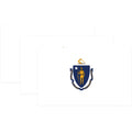 (3 Pack) Massachusetts State Flag Decals - MA Pride - Laptop Car Decals - 3 Inches On Longest Side - Easy Peel & Apply - Made in USA - 3MCS0193