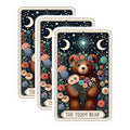 (3 Pack) Teddy Bear Decals - Floral Crown Bear - Cute Animal Decals - 3 Inches On Longest Side - Easy Peel & Apply - Made in USA - 3MCS4277