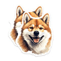 (2 Pack) Kawaii Shiba Inu Magnets - Dog Breed Refrigerator Art - Pet Owner Home Decor - 5 Inches On Longest Side - Thick Durable Magnet - Made in USA - MAG25075