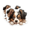 (2 Pack) Adorable Puppy Magnet - Fridge Decor - Dog Lover - Pet Themed - Kitchen Accessory - Animal Art - 5" On Longest Side - Sticks to Smooth Flat Surfaces - Made in USA - MAG10242