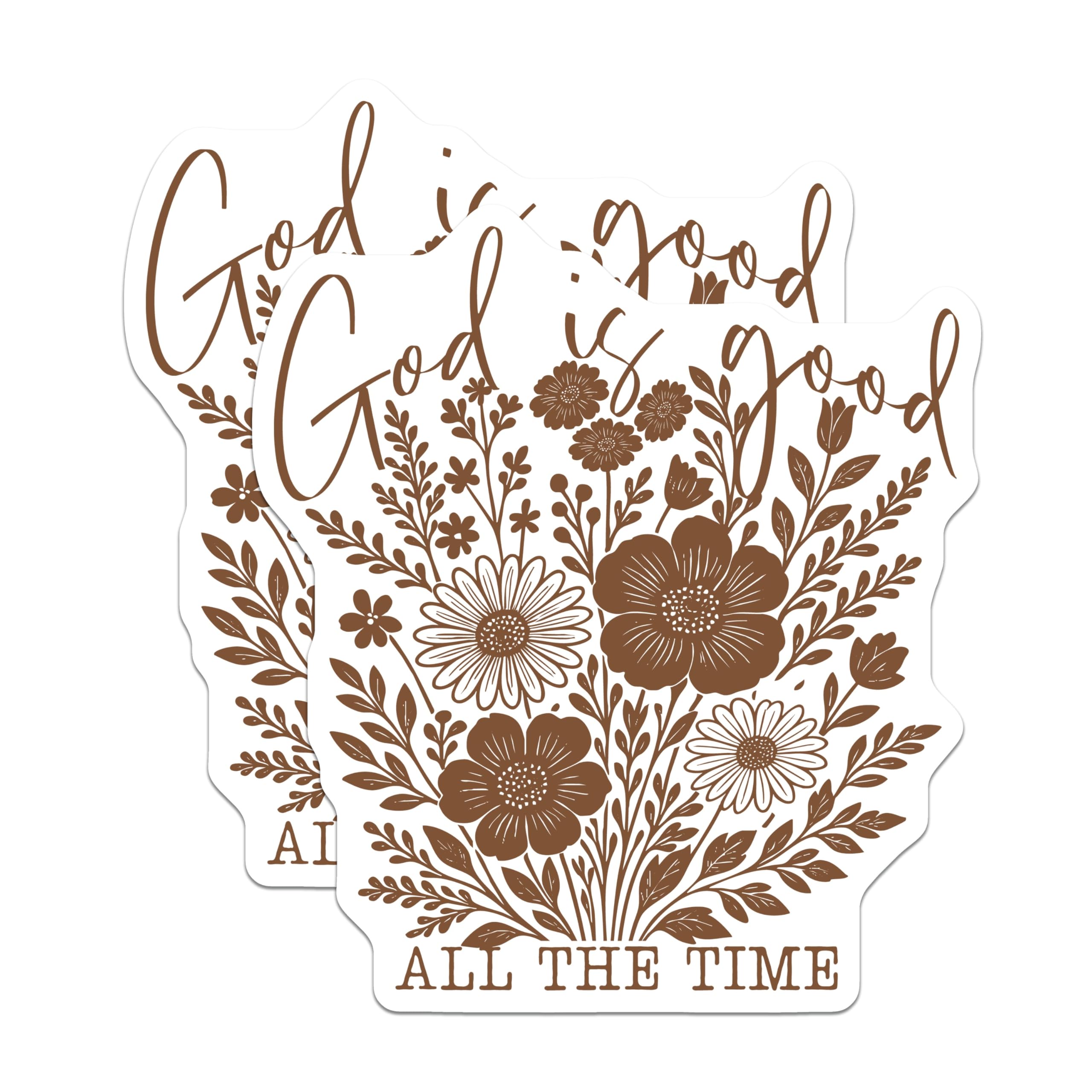 (2 Pack) God is Good Magnets - Christian Faith Decor - Inspirational Floral Affirmation - Farmhouse Kitchen Reminder - 5 Inches On Longest Side - Thick Durable Magnet - Made in USA - MAG30567