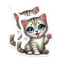 (2 Pack) Kitten Magnets - Cute Cat Fridge Magnets - Whimsical Home Decor - 5" On Longest Side - Premium Magnet - for Cars, Refrigerators, Toolboxes, Lockers - Made in USA - MAG16320