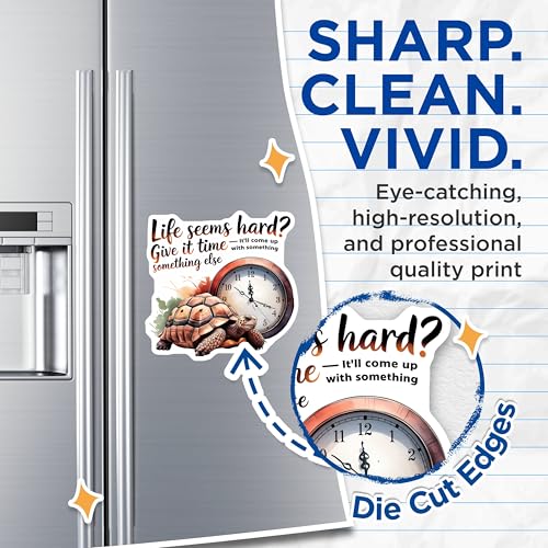 (2 Pack) Inspirational Quote Magnets Magnets - Life Advice Decor - 5" On Longest Side - Made in USA - Sticks to Refrigerators & Metal Surfaces - MAG8761