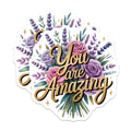 (2 Pack) You are Amazing Magnets - Floral Affirmation - Positive Encouragement for Women - Thinking of You - 5 Inches On Longest Side - Thick Durable Magnet - Made in USA - MAG37189