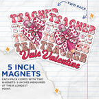 (2 Pack) Teacher Valentine Magnets - Teacher Appreciation - Valentine's Day Classroom Decor - 5" On Longest Side - for Cars, Fridges, Toolboxes - Made in USA - MAG7649