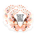 (2 Pack) Positive Self Talk Magnets - Mental Health Reminder - Boho Floral Affirmation Decor - Butterfly Quote Art - 5 Inches On Longest Side - Thick Durable Magnet - Made in USA - MAG39327