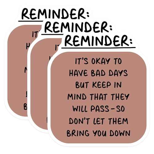 (3 Pack) Bad Days Reminder Decals - Motivational Quote - Inspirational Stickers - 3 Inches On Longest Side - Easy Peel & Apply - Made in USA - 3MCS7097