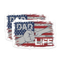 (2 Pack) Dad Life Magnets Magnets - American Flag - Fist Bump - 5" On Longest Side - Made in USA - Sticks to Refrigerators & Metal Surfaces - MAG8648