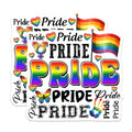 (2 Pack) Pride Stickers - LGBTQ+ Rainbow Flag - Pride Symbols and Signs - Equality and Inclusion - 5" On Longest Side - Sticks to Smooth Flat Surfaces - Made in USA - BMCS8257