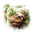 (2 Pack) Sleeping Sloth Magnets - Cute Animal Refrigerator Art - Nursery Decor Office Locker Accessory - 5 Inches On Longest Side - Thick Durable Magnet - Made in USA - MAG29688