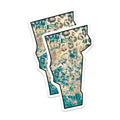 (2 Pack) Teal Leopard Magnets - Animal Print Decor - Abstract Pattern Refrigerator Magnets - 5" On Longest Side - Premium Magnet - for Cars, Refrigerators, Toolboxes, Lockers - Made in USA - MAG18274