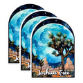 (3 Pack) Joshua Tree Decals - Desert Landscape - Moon Art Decals - 3 Inches On Longest Side - Easy Peel & Apply - Made in USA - 3MCS0411