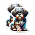 (2 Pack) Shih Tzu Magnets - Adorable Dog - Fridge Decor - Puppy Art - 5" On Longest Side - Premium Magnet - for Cars, Refrigerators, Toolboxes, Lockers - Made in USA - MAG15961
