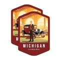 (2 Pack) Michigan State and Capitol Magnets - MI State Magnet - Choose from 50 States - 5" On Longest Side - Premium Magnet - for Cars, Refrigerators, Toolboxes, Lockers - Made in USA - MAG1478