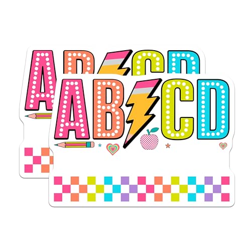(2 Pack) ABCD Magnets Magnets - Alphabet Classroom Decor - Teacher Supplies - 5" On Longest Side - Made in USA - Sticks to Refrigerators & Metal Surfaces - MAG9121