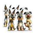 (2 Pack) Funny Dog Magnets - Quirky Pet Art - Dog Lover Kitchen Decor - Humorous Animal Magnet Set - 5 Inches On Longest Side - Thick Durable Magnet - Made in USA - MAG26754