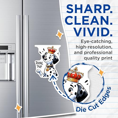 (2 Pack) Royal Pup Magnets - Dog Magnets - Cute Pet Magnets - Animal Fridge - 5" On Longest Side - for Cars, Fridges, Toolboxes - Made in USA - MAG3652