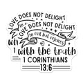 (2 Pack) Love Does Not Delight in Evil Stickers - Inspirational Bible Verse Stickers - Scripture Quote Stickers - 5" On Longest Side - Sticks to Smooth Flat Surfaces - Made in USA - BMCS3856