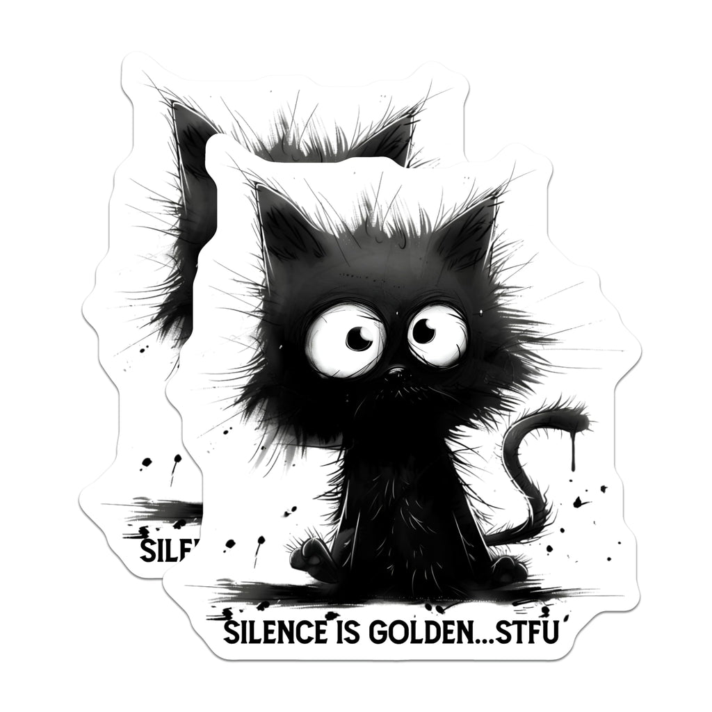 (2 Pack) Funny Cat Magnets - Sarcastic Kitty Art - Novelty Fridge Magnets - 5" On Longest Side - Premium Magnet - for Cars, Refrigerators, Toolboxes, Lockers - Made in USA - MAG15997