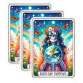 (3 Pack) Earth Day Everyday Decals - Hippie Skeleton - Laptop Decal - 3 Inches On Longest Side - Easy Peel & Apply - Made in USA - 3MCS0282