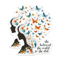 (2 Pack) Inspirational Quote Stickers - Butterfly Woman Stickers - Motivational Decal Stickers - 5" On Longest Side - Sticks to Any Smooth Flat Surface - Made in USA - BMCS3225
