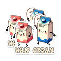 (2 Pack) Whip Cream Cute Magnets - 5" On Longest Side - for Cars, Fridges, Toolboxes - Made in USA - MAG7593
